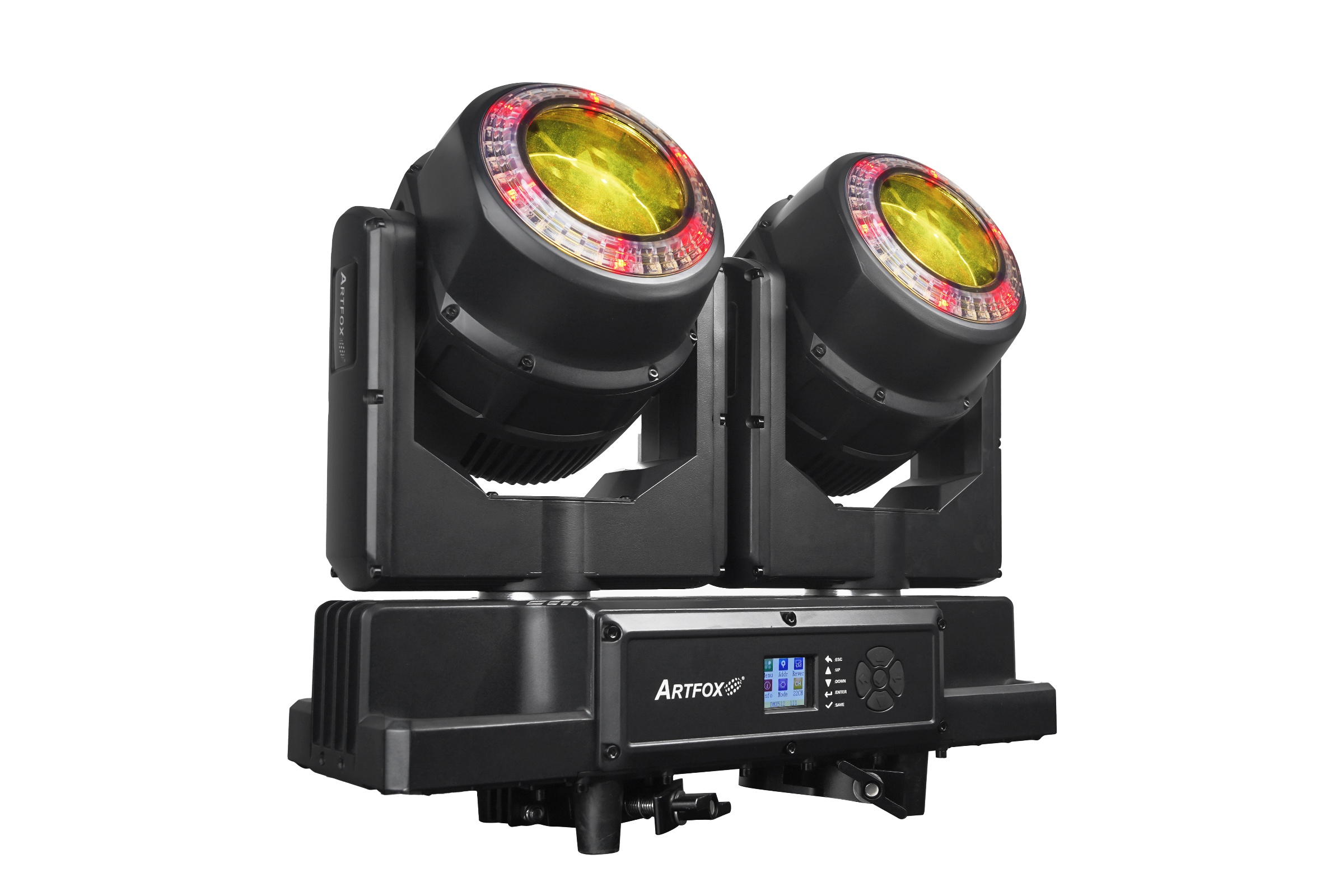 LED Moving Head:2x260w RGBW LEDs, Beam Wash 2-in-1, LED Ring, IP65